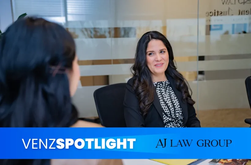 Elizabeth Gonzalez, Esq. criminal defense attorney captured in AJ Law Group's office.